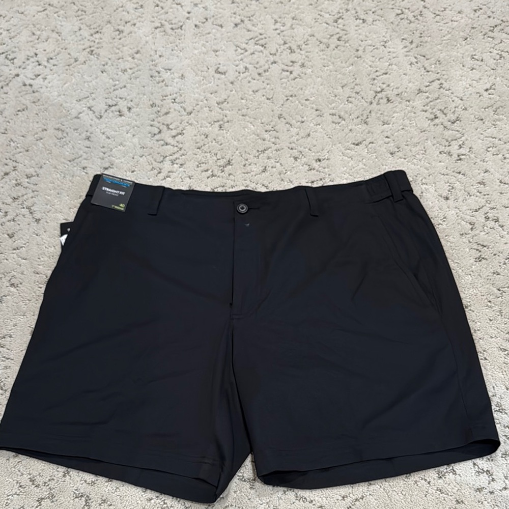 Roundtree & Yorke Black Flat Front Shorts